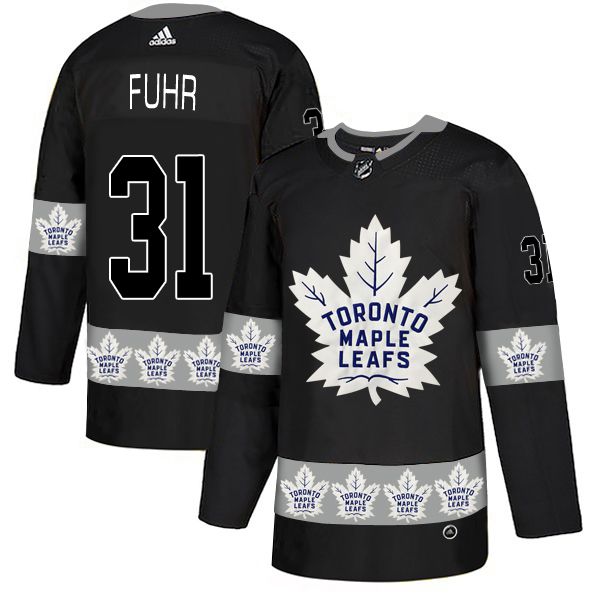 Men Toronto Maple Leafs #31 Fuhr Black Adidas Fashion NHL Jersey->toronto maple leafs->NHL Jersey